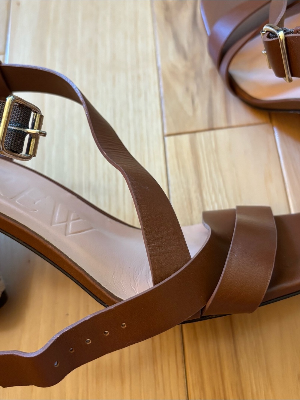 J. Crew Rounded Rope Heels Leather Strap Sandals - Picture 12 of 13